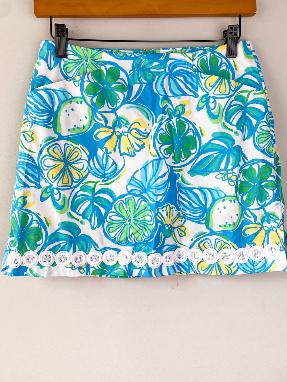 Lilly Pulitzer Womens Marigold Skort 0 Blue Green Sweet & Sour Citrus Tropical